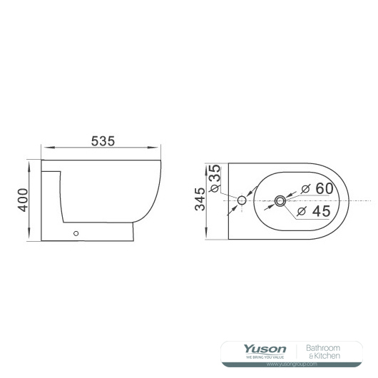 YS22214W	Ceramic floor stand bidet;